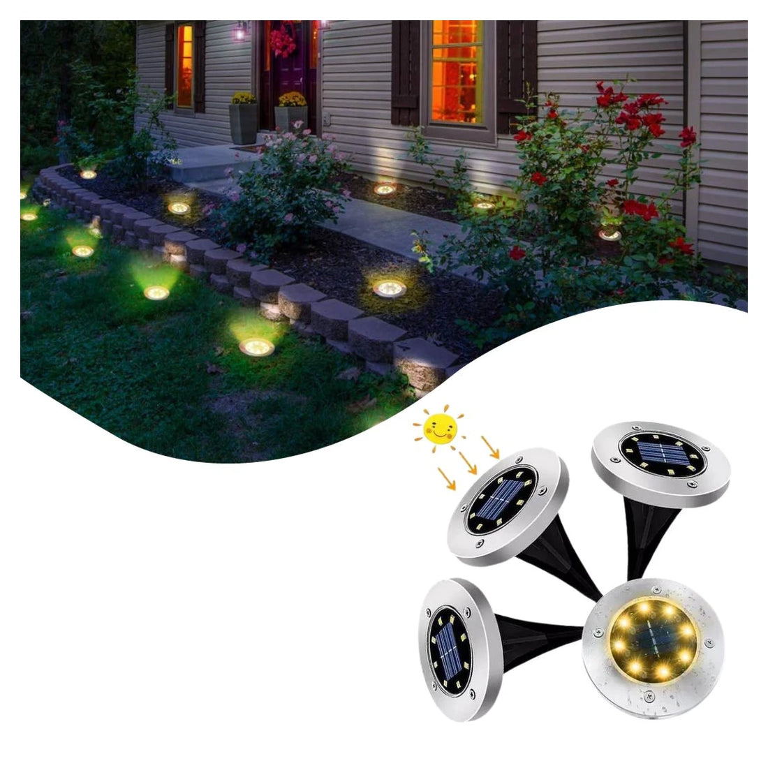 Solar Ground Light (4pcs)