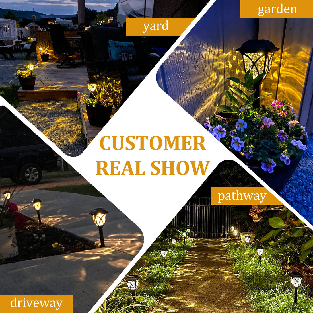 Pair Of Solar Garden Lights Stems