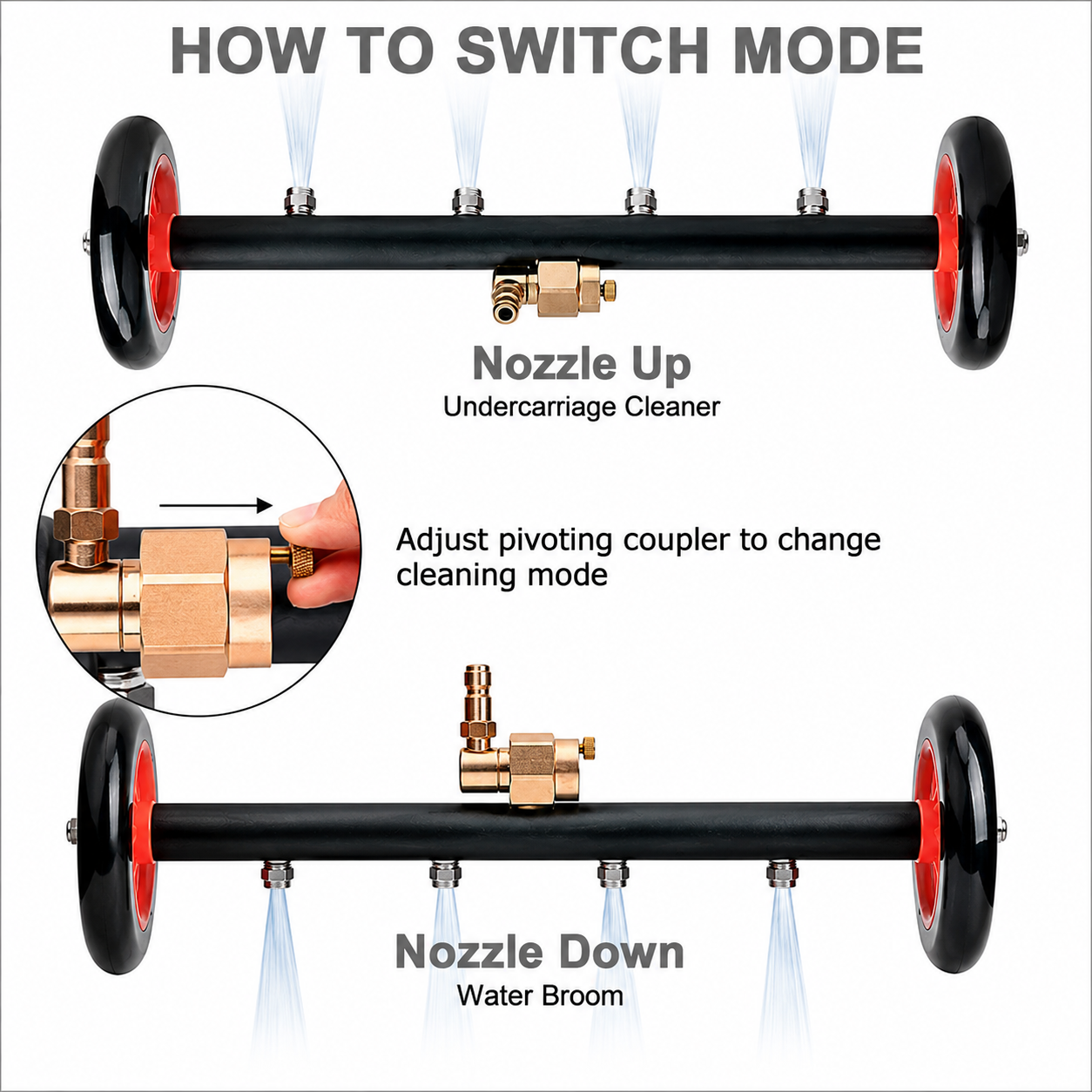 2-in-1 Pressure Washer Surface Cleaner