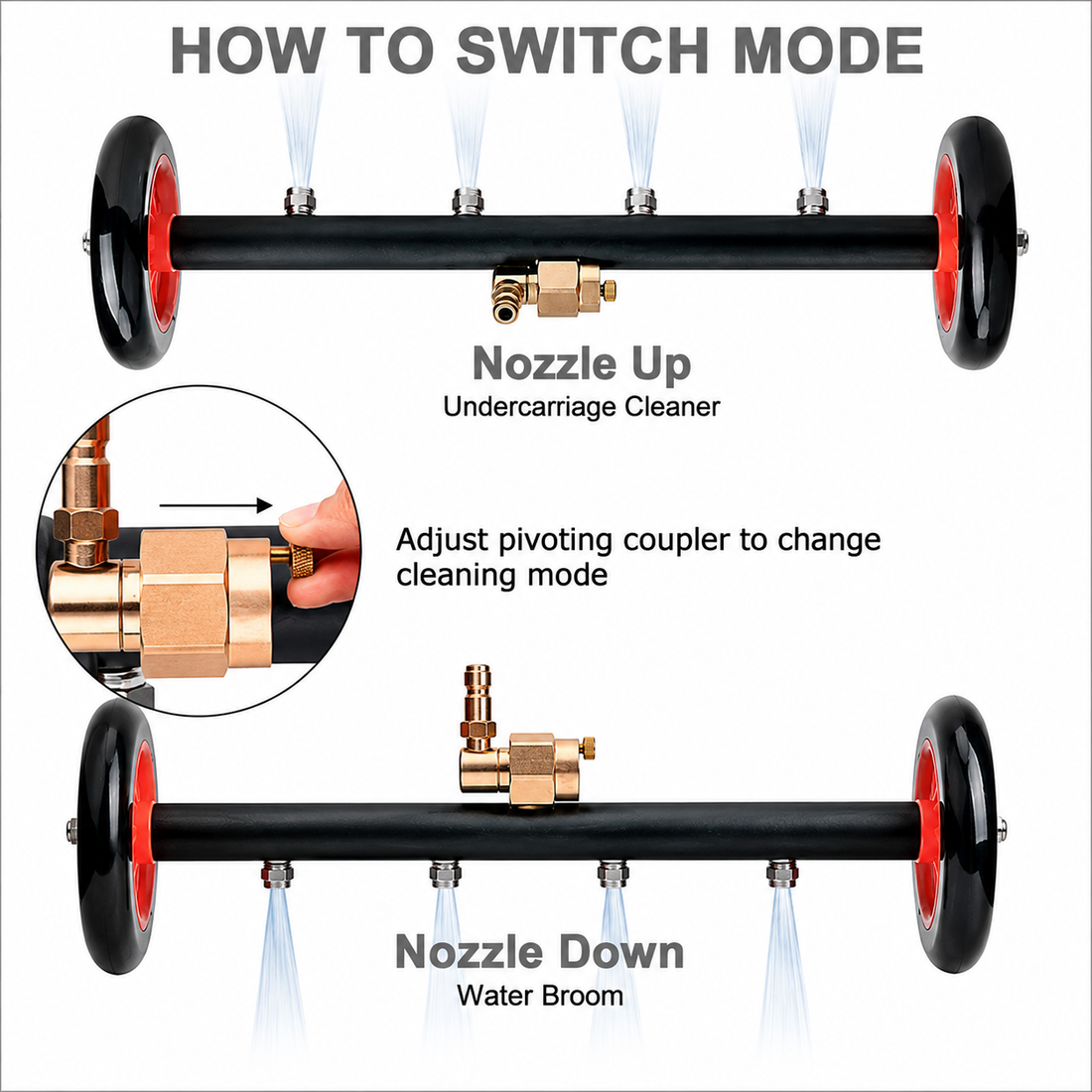 2-in-1 Pressure Washer Surface Cleaner