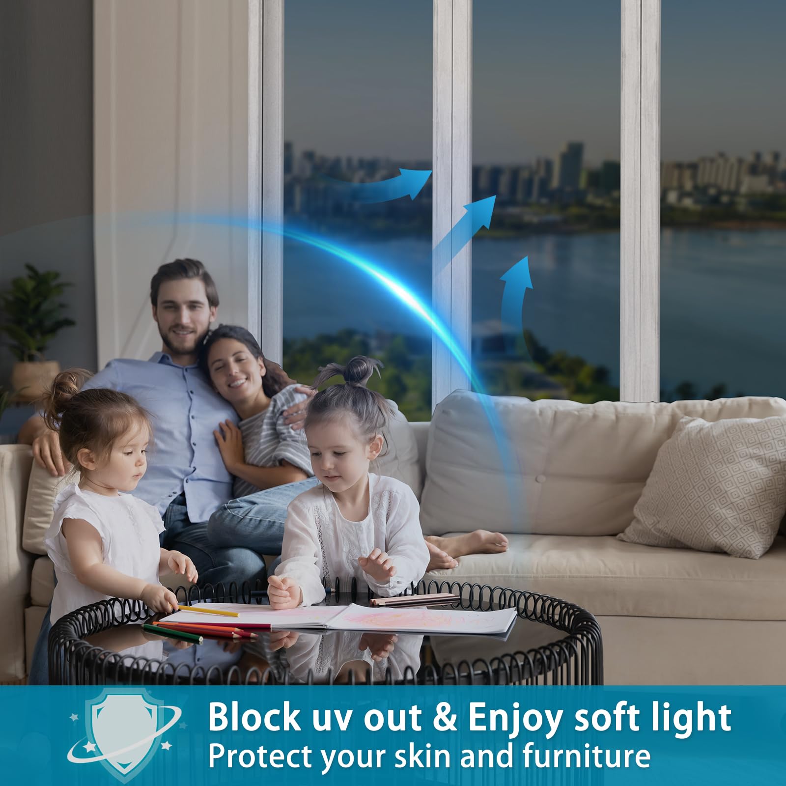 Window Film – Heat & Sunlight Insulation (120 x 100 cm)