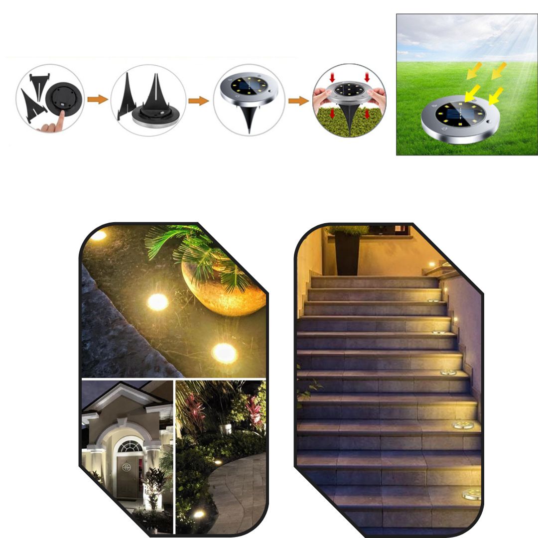 Solar Ground Light (4pcs)