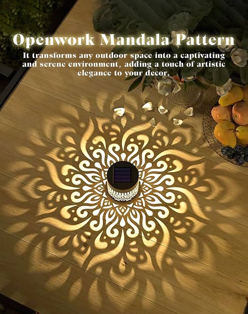 Solar Mandala Wall Lights (2 pcs)