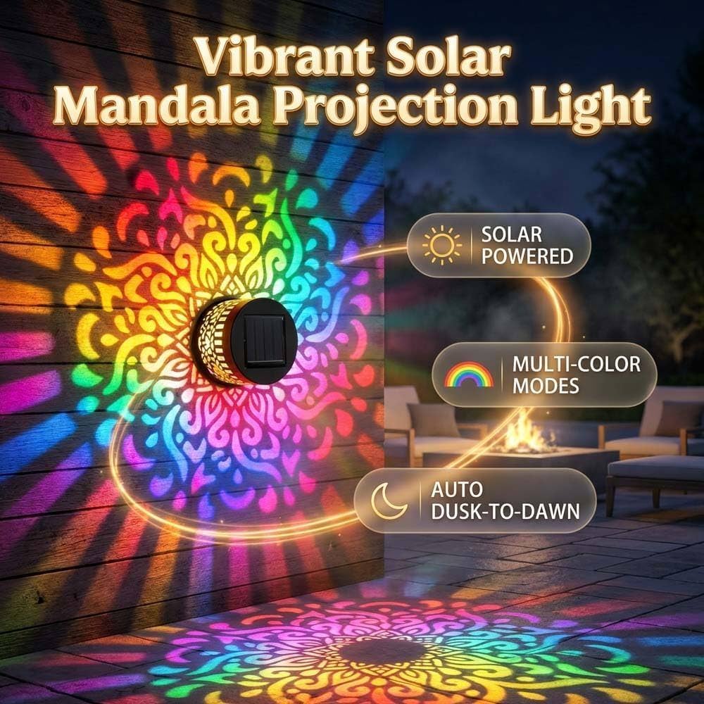 Solar Mandala Wall Lights (2 pcs)