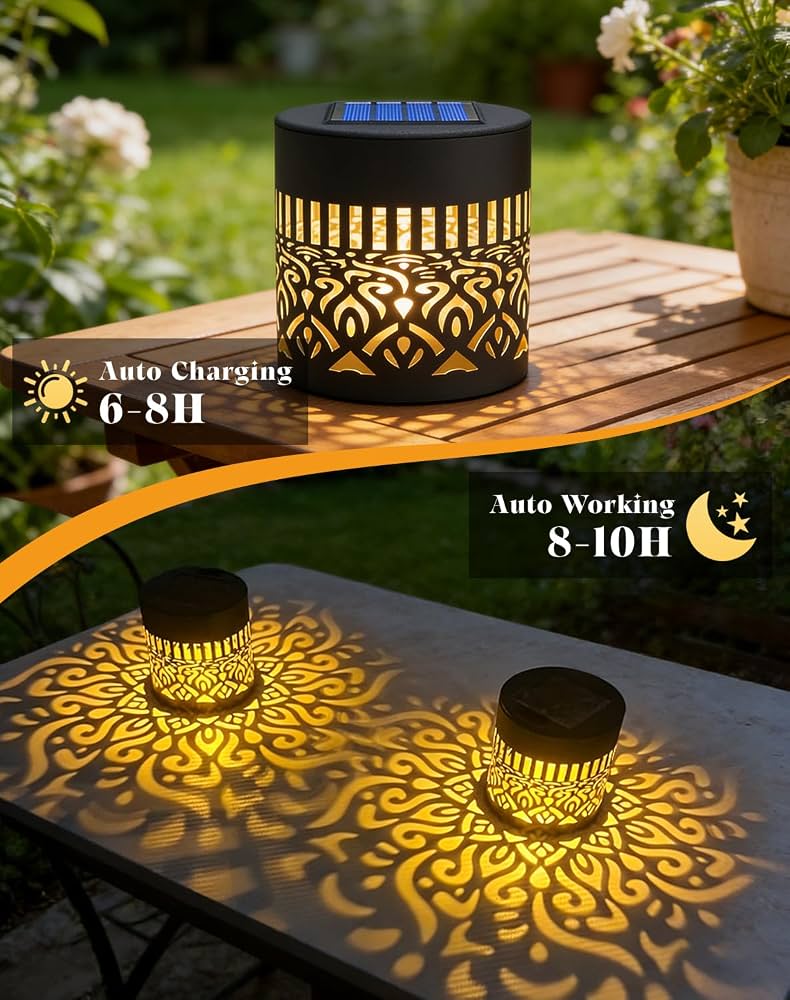 Solar Mandala Wall Lights (2 pcs)