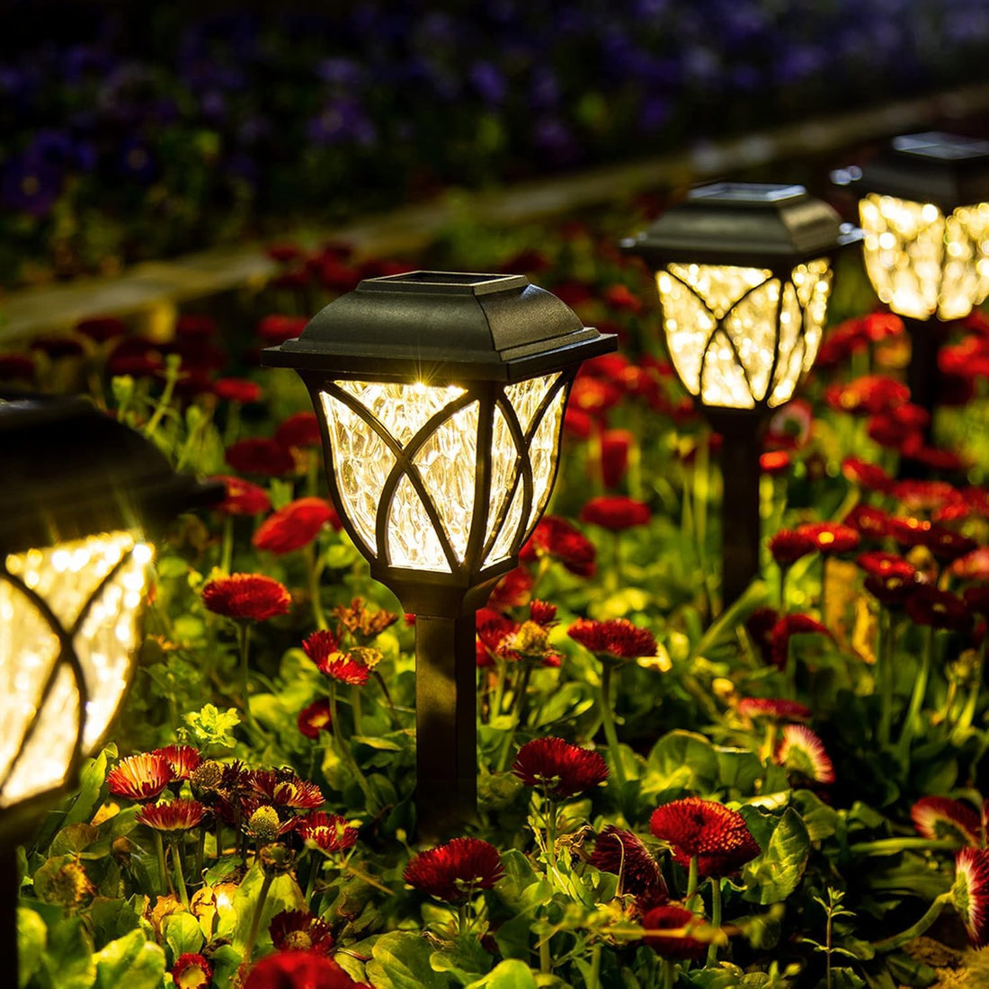 Pair Of Solar Garden Lights Stems