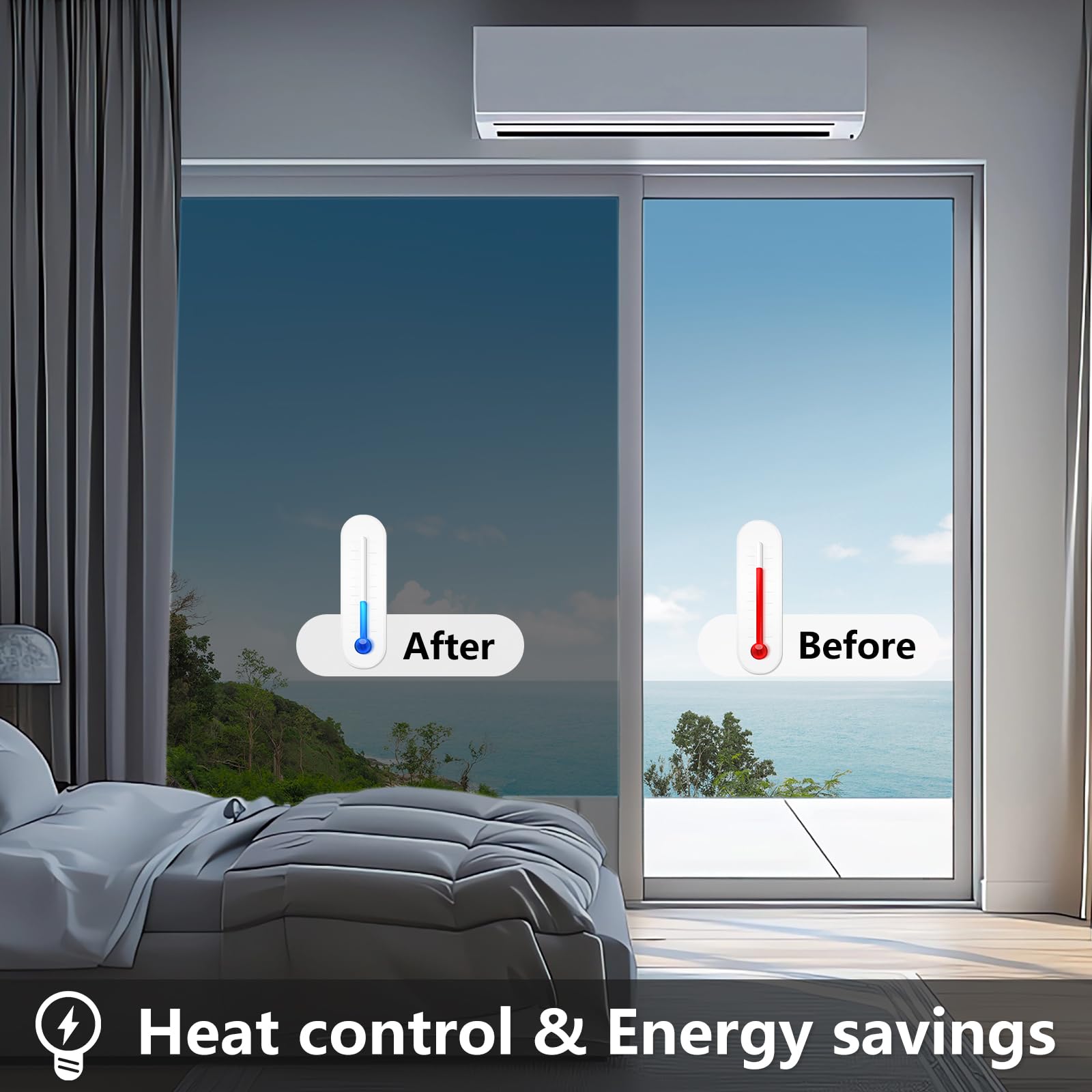 Window Film – Heat & Sunlight Insulation (120 x 100 cm)