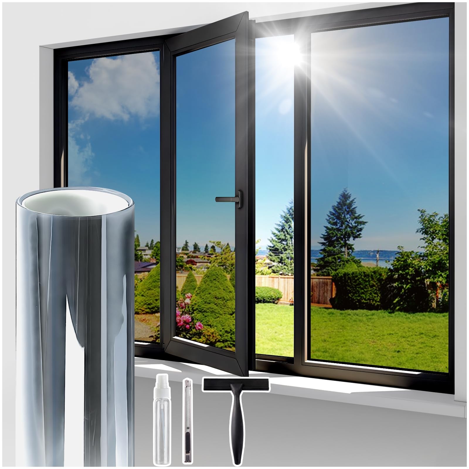Window Film – Heat & Sunlight Insulation (120 x 100 cm)