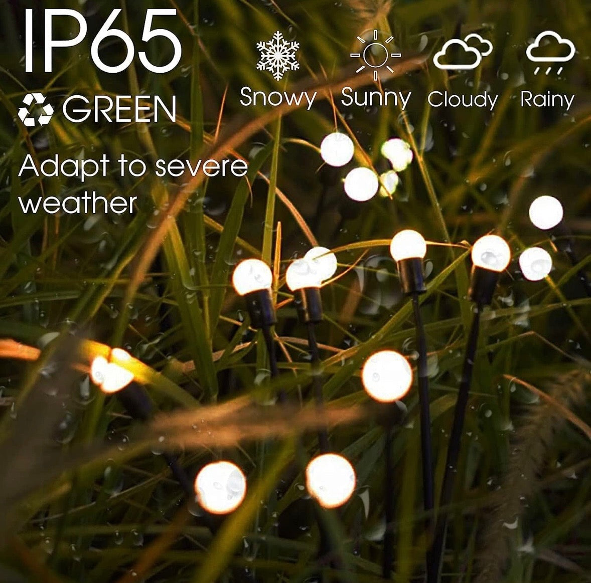 Set Of 2 Solar Firefly Lights (2 PCS)