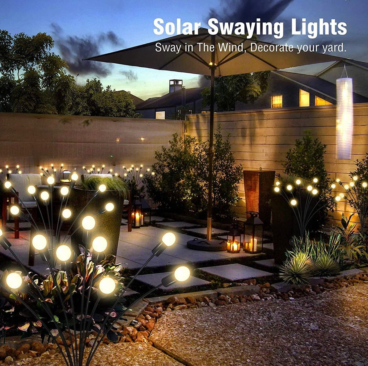 Set Of 2 Solar Firefly Lights (2 PCS)
