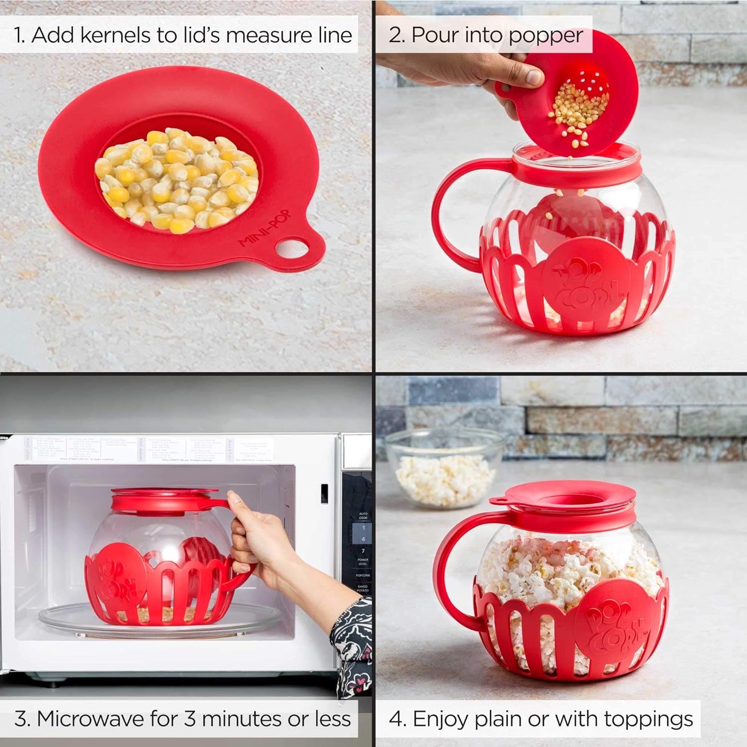 Microwave Glass Popcorn Popper