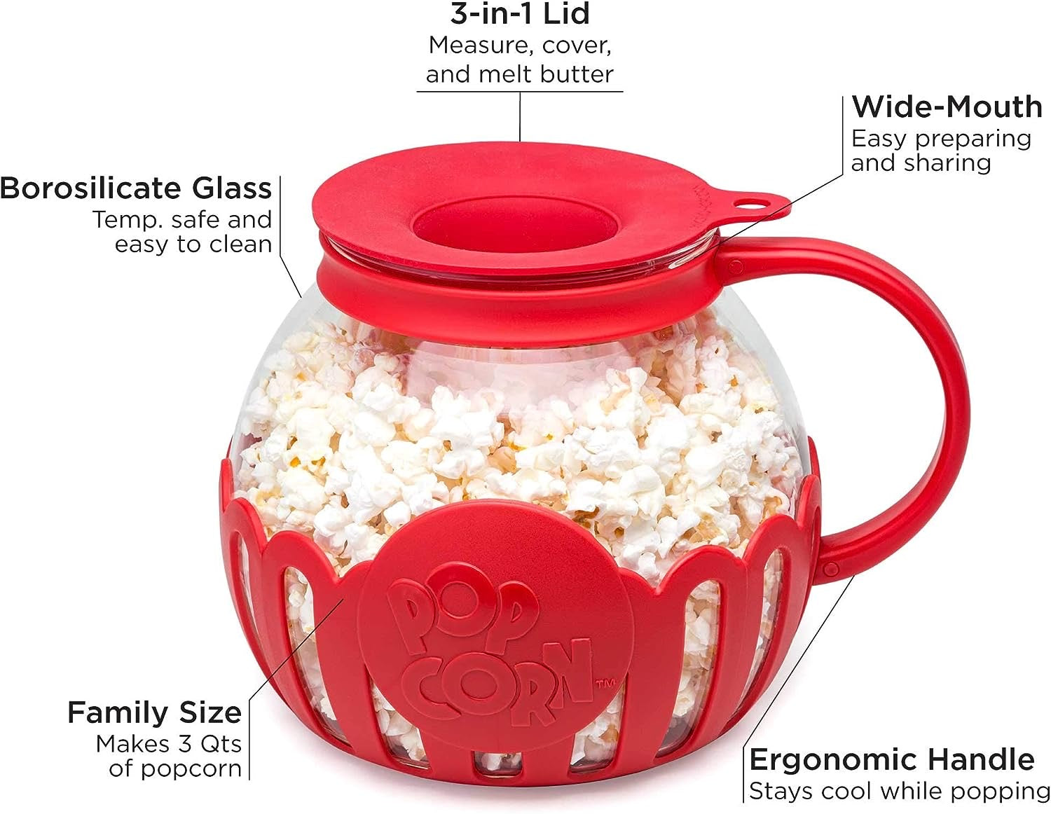 Microwave Glass Popcorn Popper