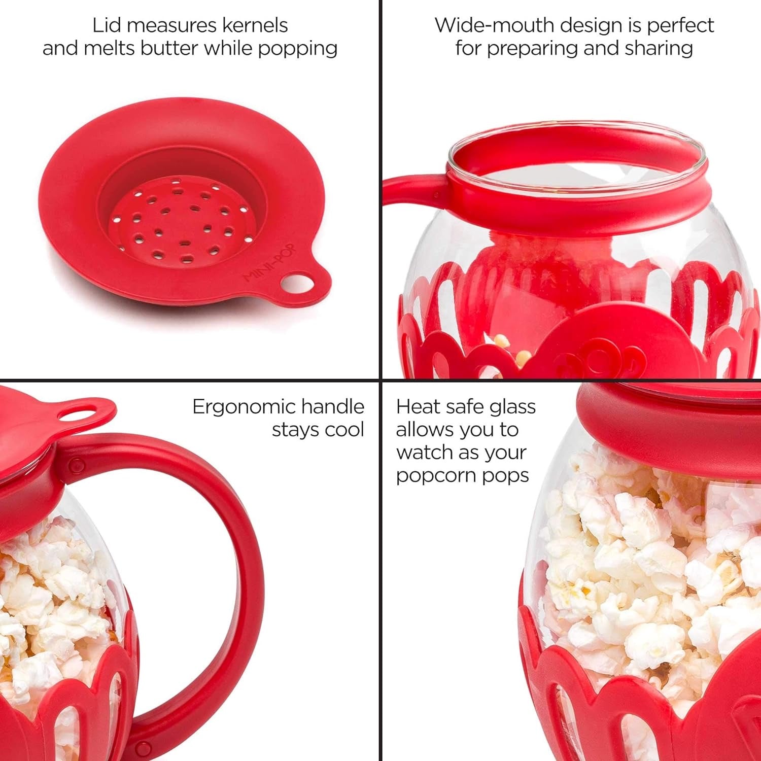 Microwave Glass Popcorn Popper