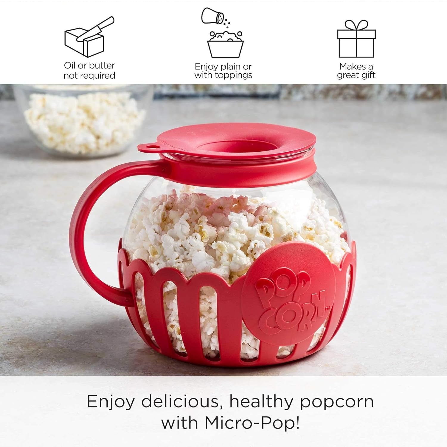 Microwave Glass Popcorn Popper