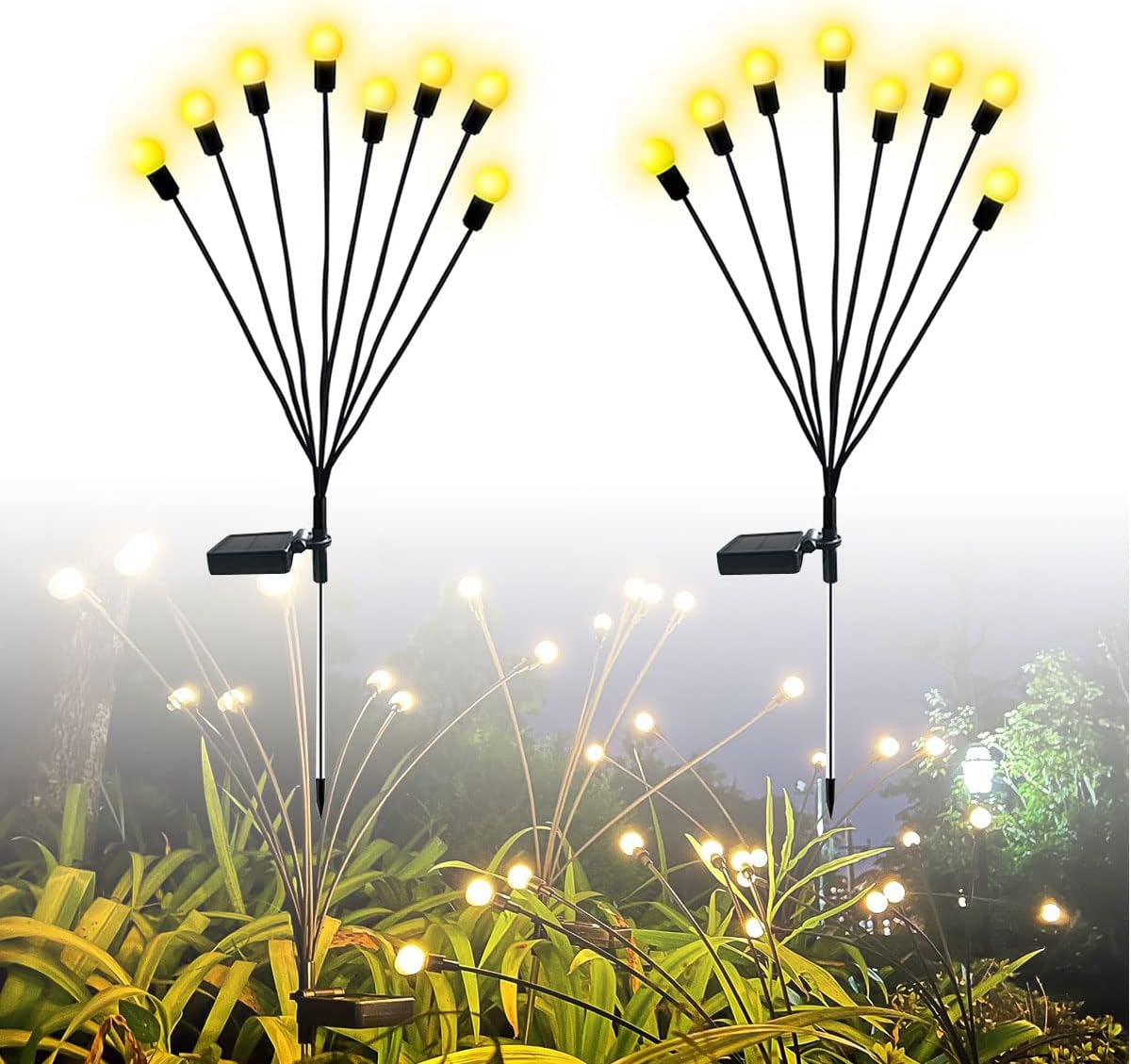 Set Of 2 Solar Firefly Lights