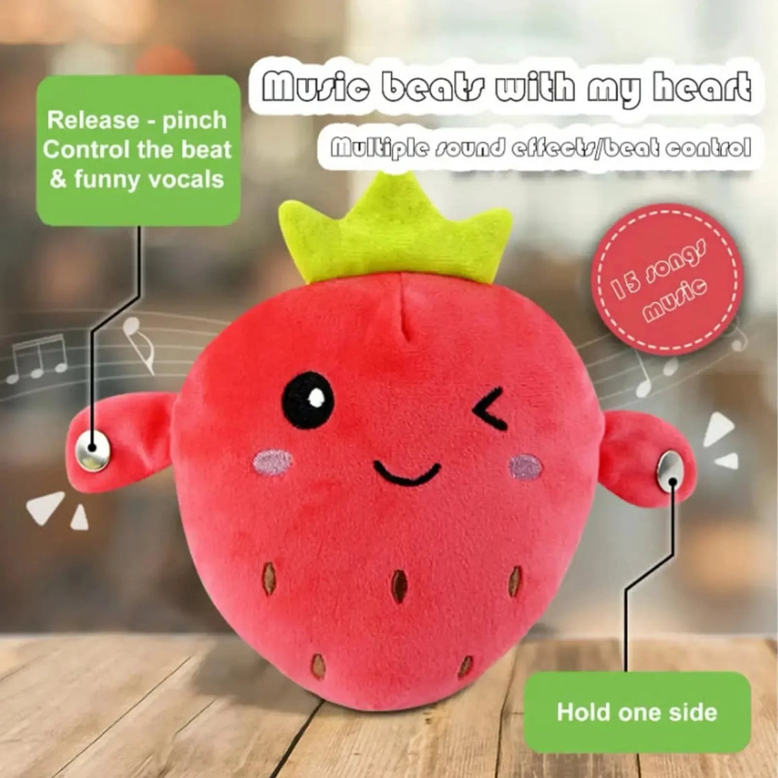 Interactive Strawberry Plush