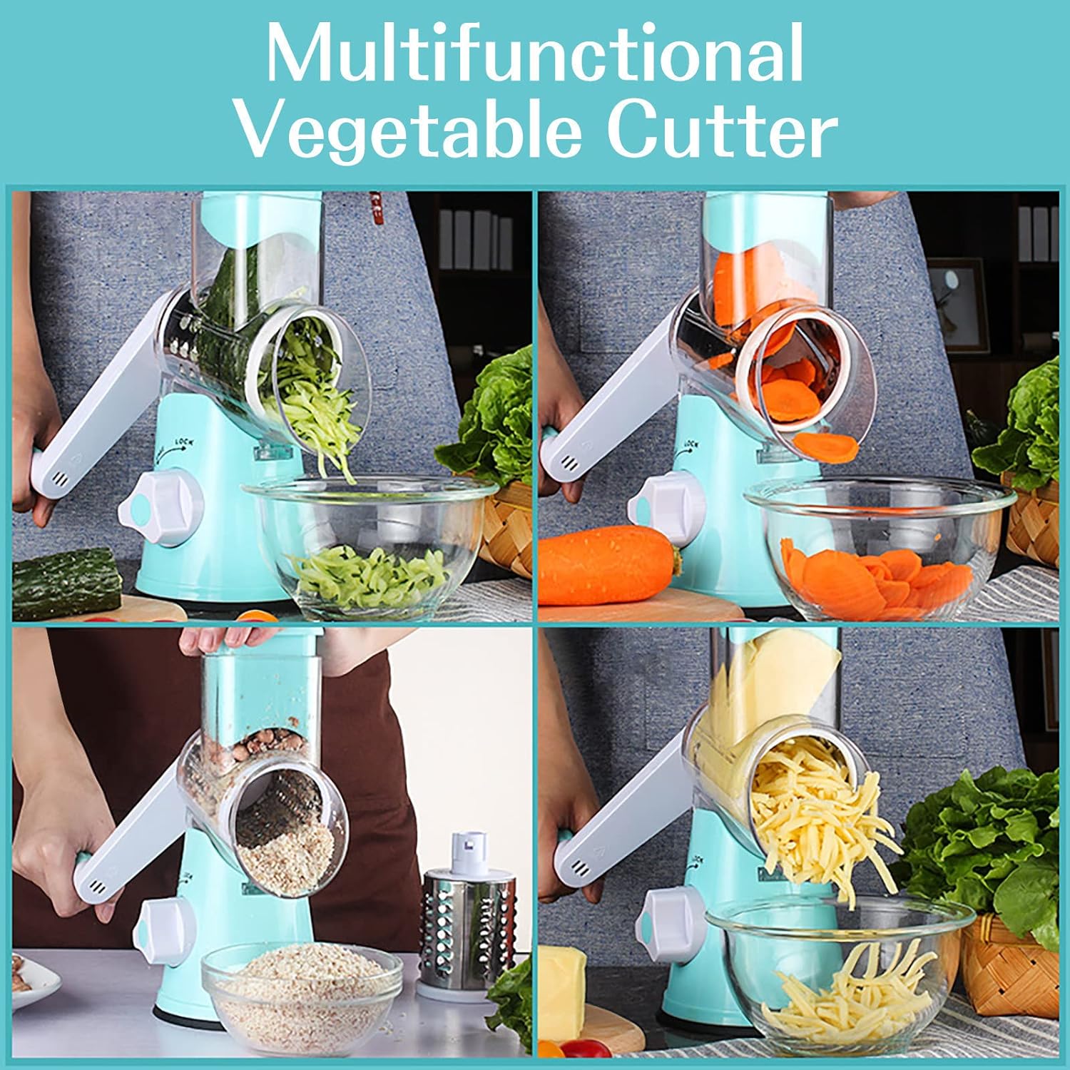 Multi-Functional 3-in-1 Vegetable Cutter & Slicer